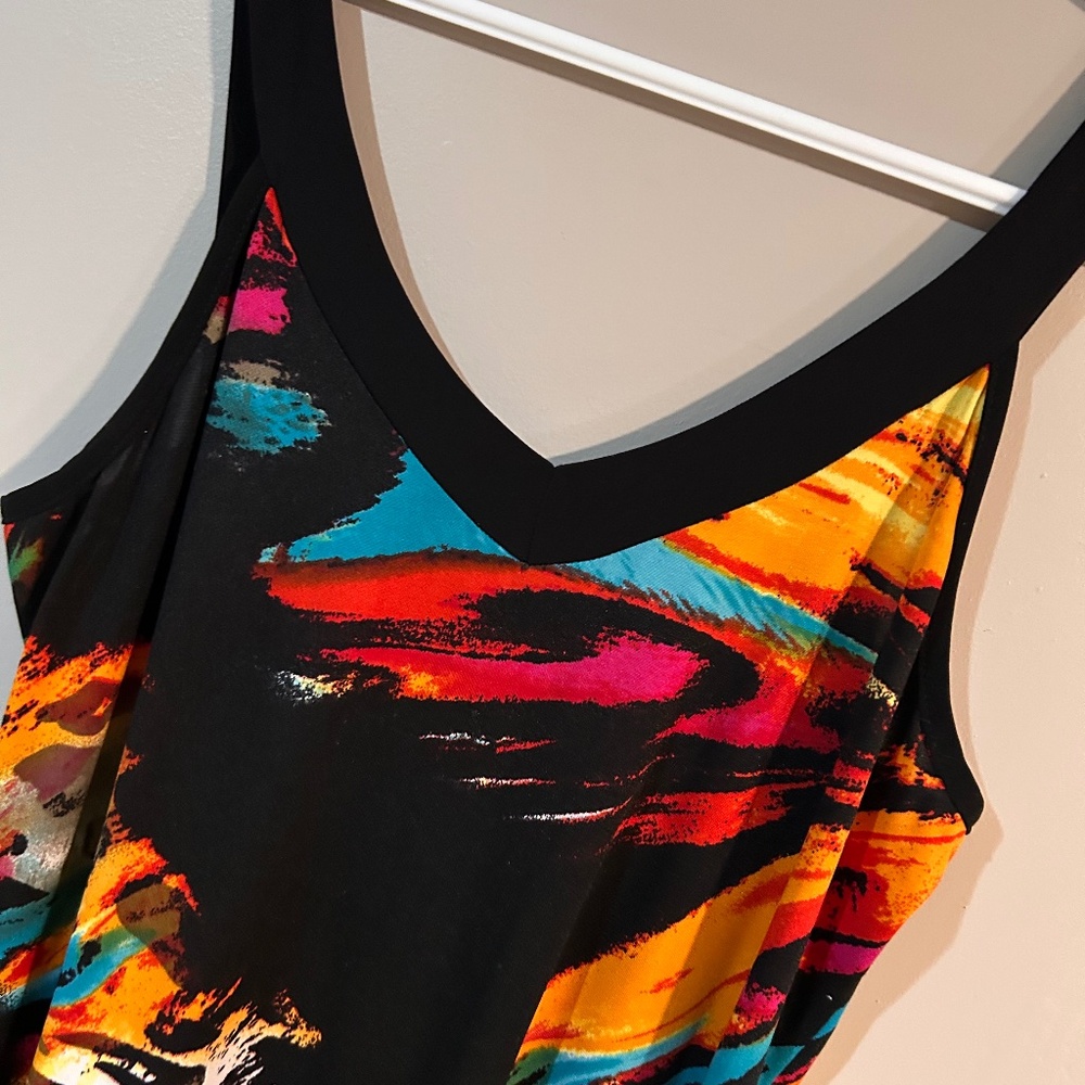 Art Gallary style multi colour lycra dress